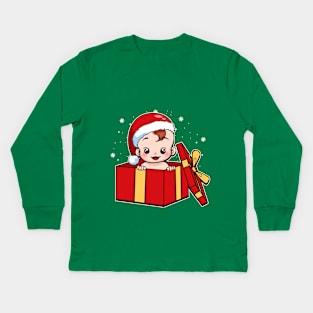 Santa Baby For Expecting Mothers Kids Long Sleeve T-Shirt